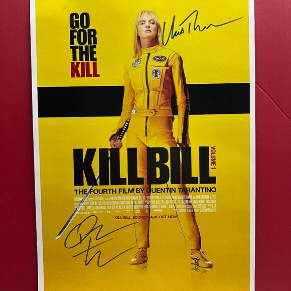 HAND SIGNED KILL BII Movie Poster by 2 Cast AUTHENTICATED…